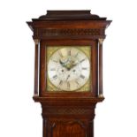 George III oak and mahogany-cased 8-day brass dial longcase clock Halifax