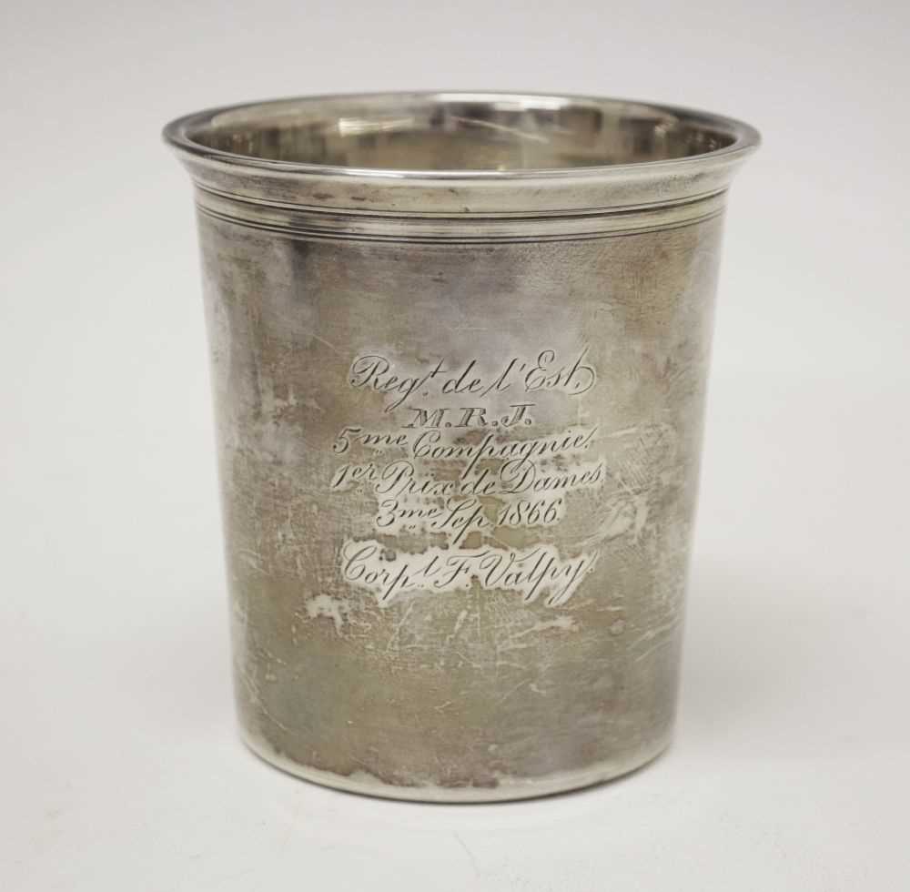 Mid-19th Century French silver beaker