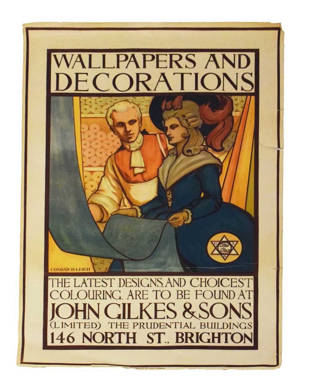 Advertising - After Conrad Heighton Leigh (1883-1958), colour lithograph poster