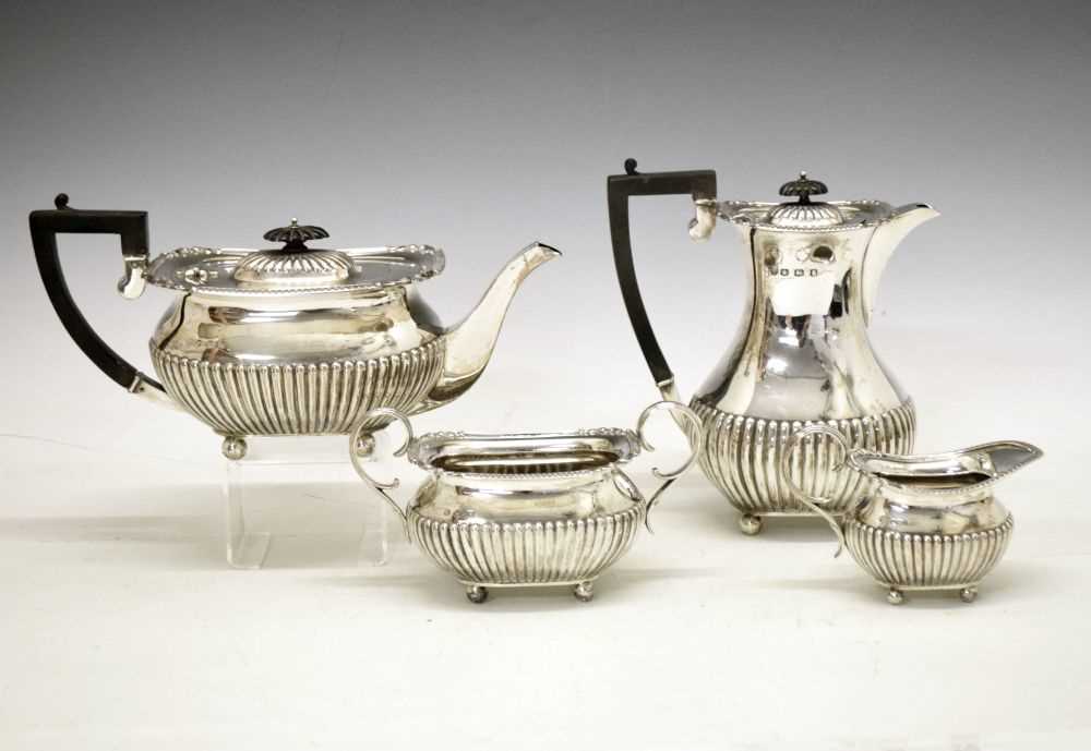 Silver four-piece tea service