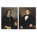 Pair of Victorian portraits - George and Rebecca Williamson