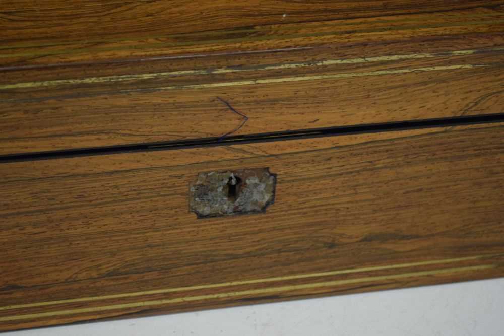 Early 19th Century rosewood and brass inlaid vanity box - Image 5 of 7