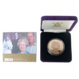 Royal Mint - 2007 Queen Elizabeth II and Prince Philip Diamond Wedding gold crown