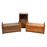 Pair of early 20th Century Arts & Crafts oak window seats