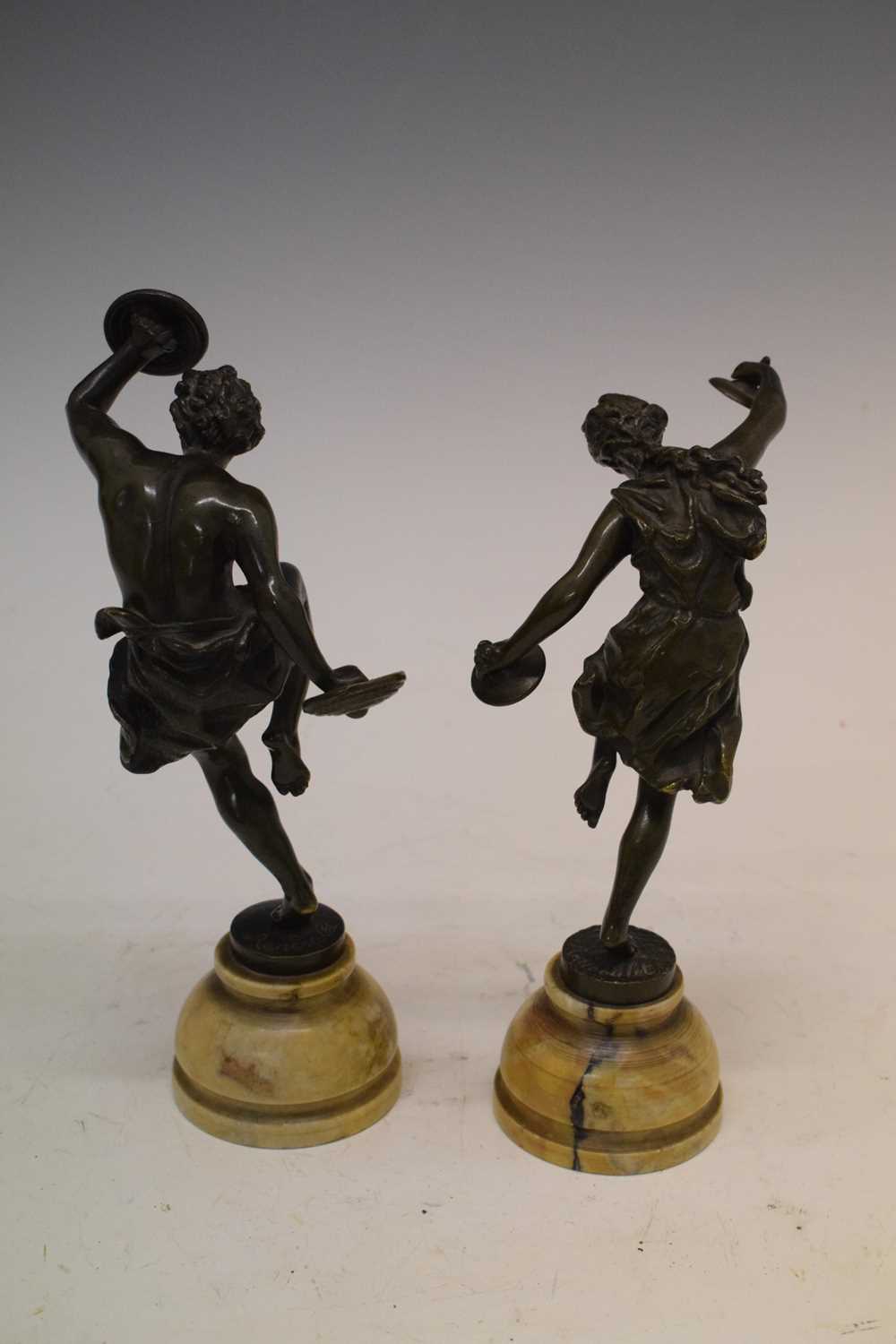After Ernest Rancoulet (French, 1842-1915) - Pair of patinated bronze figures - Image 5 of 9