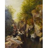 D.M. Davies - Oil on canvas - Ravine