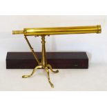 William IV lacquered brass 2.5-inch refracting telescope - William Harris, 50 High Holborn