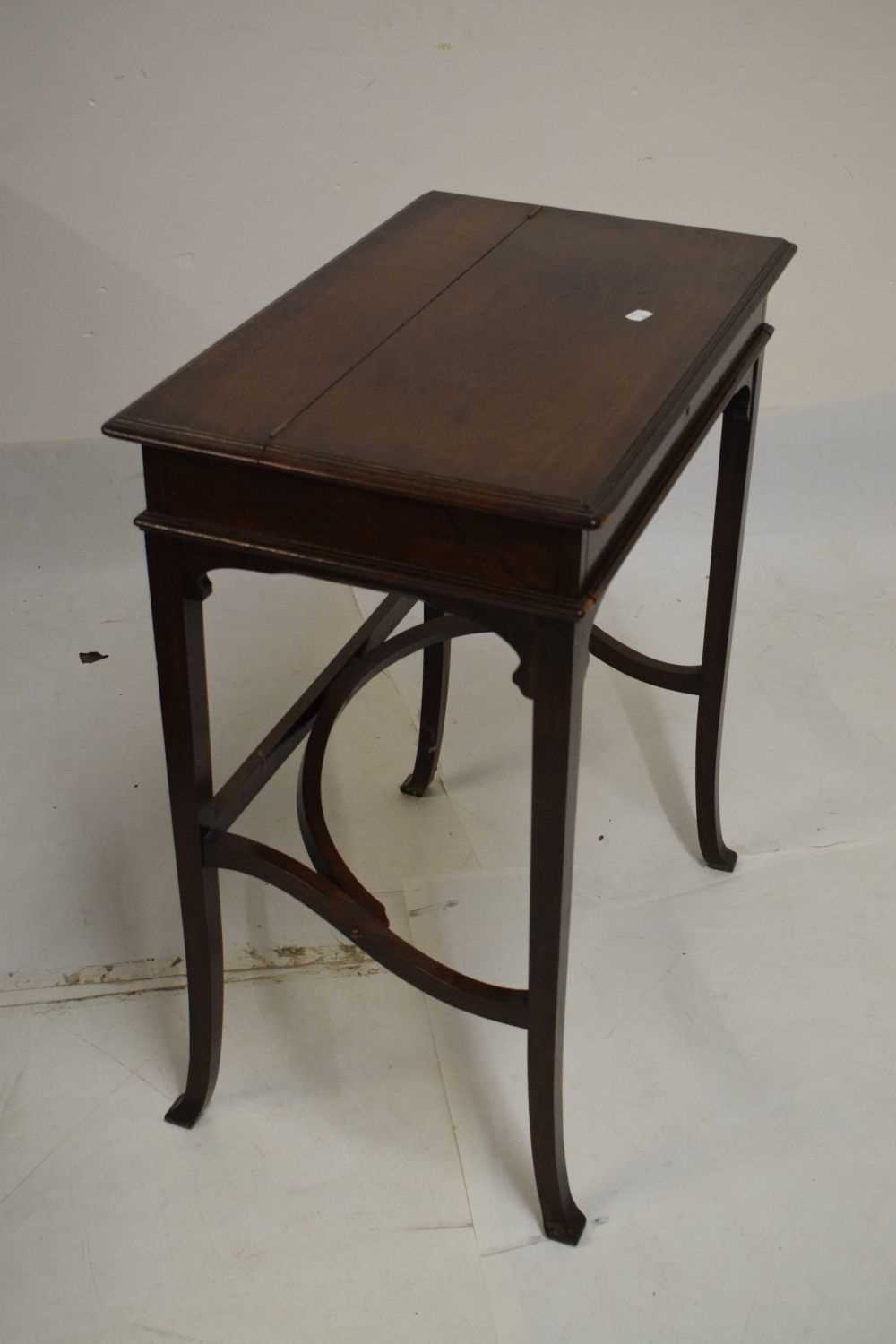 Edwardian campaign style mahogany writing desk - Image 6 of 6