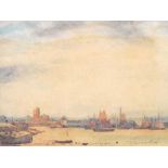 Samuel John Lamorna Birch (1869-1955) - Watercolour - Estuary Scene