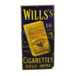 Advertising interest - 'Wills Gold Flake' enamel sign