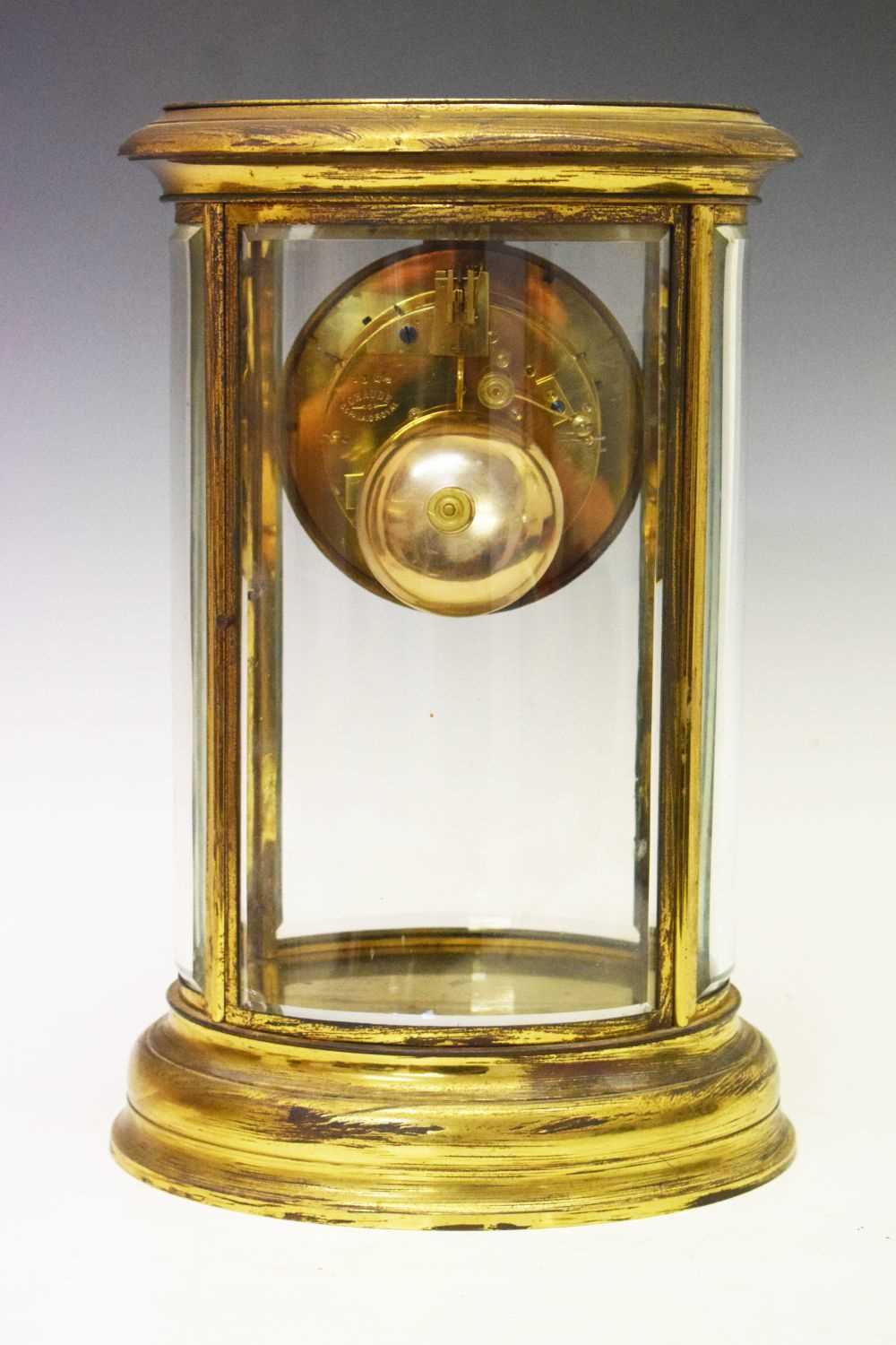 Large late 19th Century French oval four glass mantel clock - Image 4 of 9