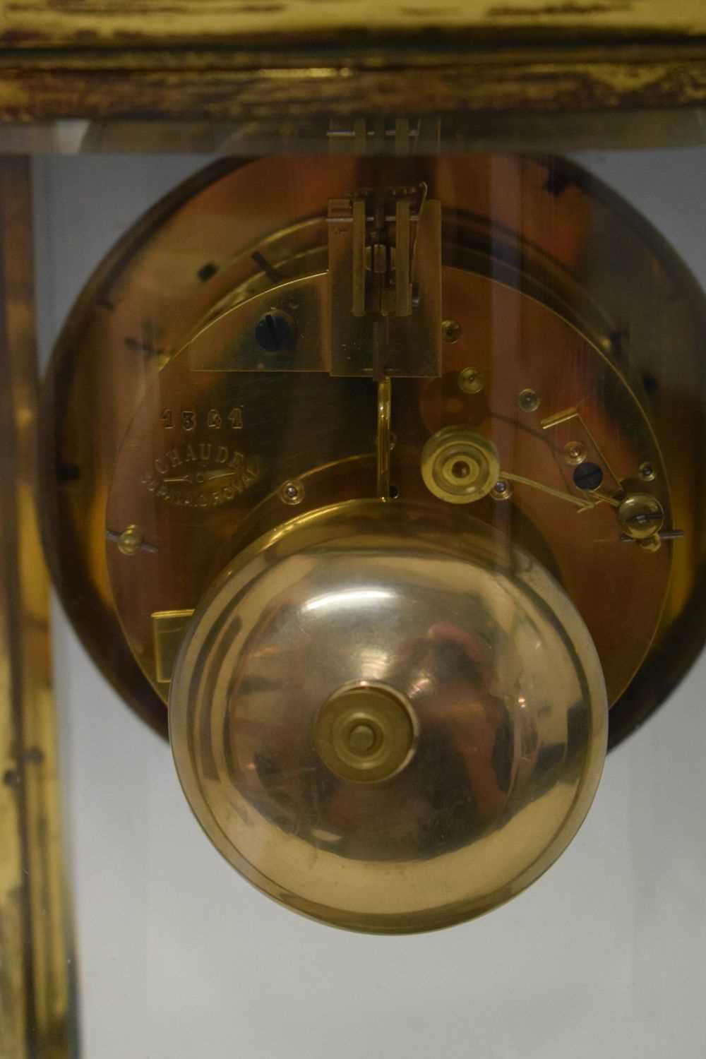 Large late 19th Century French oval four glass mantel clock - Image 5 of 9
