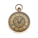 Lady's 14K yellow metal cased pocket watch