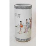 Early 20th century Chinese Canton Famille Rose porcelain stick stand