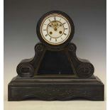 Late 19th Century French black slate clock