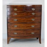 19th Century mahogany bowfront chest of drawers