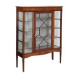 Early 20th century Adam Revival painted mahogany display cabinet