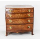 Early 19th Century inlaid bowfront mahogany chest of drawers
