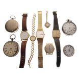 Assorted pocket and wristwatches
