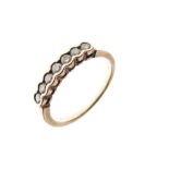 9ct gold half eternity ring