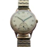 Majex - Gentlemans' vintage 9ct gold cased wristwatch
