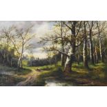 S. William - Oil on board - Woodland scene