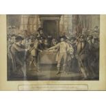 18th Century print - Oliver Cromwell dissolving the Long Parliament