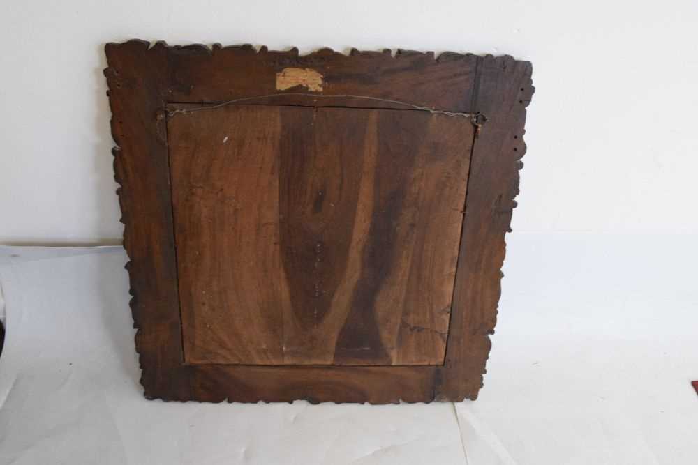 Carved hardwood wall mirror - Image 5 of 6