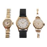 Lady's gold Accurist, lady's gold Corvette watch and Seiko