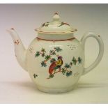 18th Century Liverpool John Pennington porcelain teapot, and another