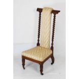 Victorian 'prie-dieu' nursing chair