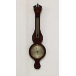 Early 19th Century inlaid mahogany wheel barometer, Turcone, Manchester