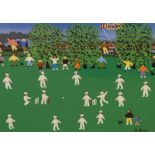Gordon Barker - Acrylic - 'Village Cricket Match'