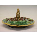 George Jones majolica nut dish