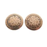 Pair of late Victorian 9ct gold collar studs