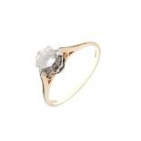 9ct gold single stone diamond ring