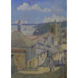 Charles Penrose - Oil on board - 'Barnoon Hill', St. Ives
