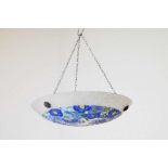 Loys Lucha French Art Deco design frosted glass ceiling light