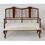 Late Victorian two-seater salon or parlour settee