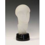 Art Deco moulded frosted glass sculpture