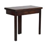 Late George III mahogany fold-over tea table