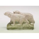 Pilkington's Royal Lancastrian Pottery model of two polar bears