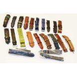 Collection of various watch straps