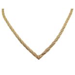 9ct flexible plaited necklace
