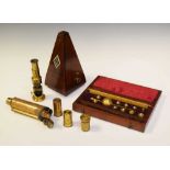 Early 20th Century mahogany cased Maelzel metronome, etc.