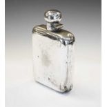 Large silver plated hip flask