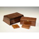 Victorian inlaid mahogany rectangular box,