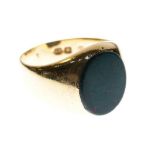 18ct gold bloodstone signet ring