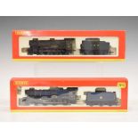 Two boxed Hornby 00 gauge railway trainset locomotives and tenders