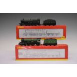Two boxed Hornby 00 gauge railway trainset locomotives and tenders